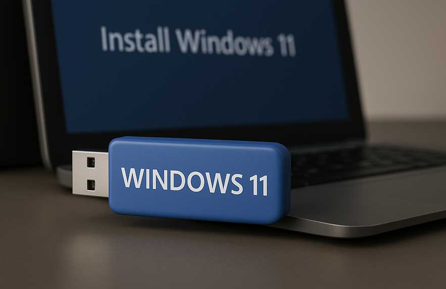 Create Windows 11 bootable USB with laptop installer screen